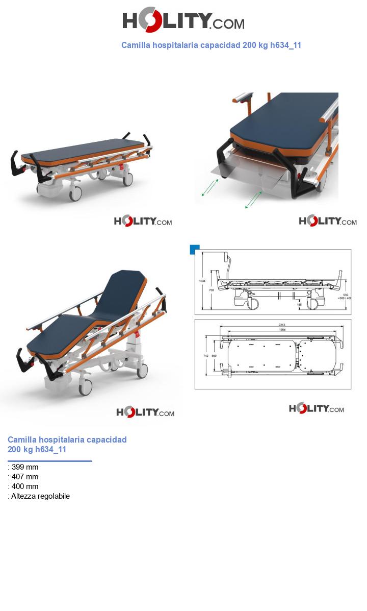 Camilla hospitalaria capacidad 200 kg h634_11