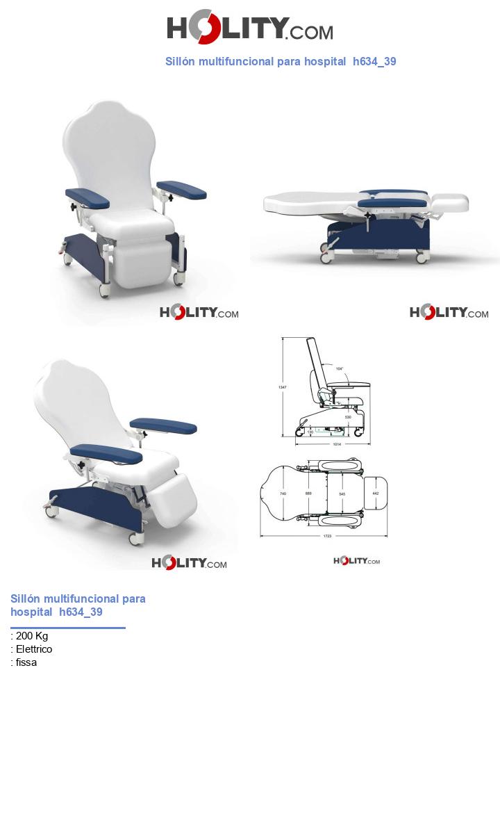 Sillón multifuncional para hospital  h634_39