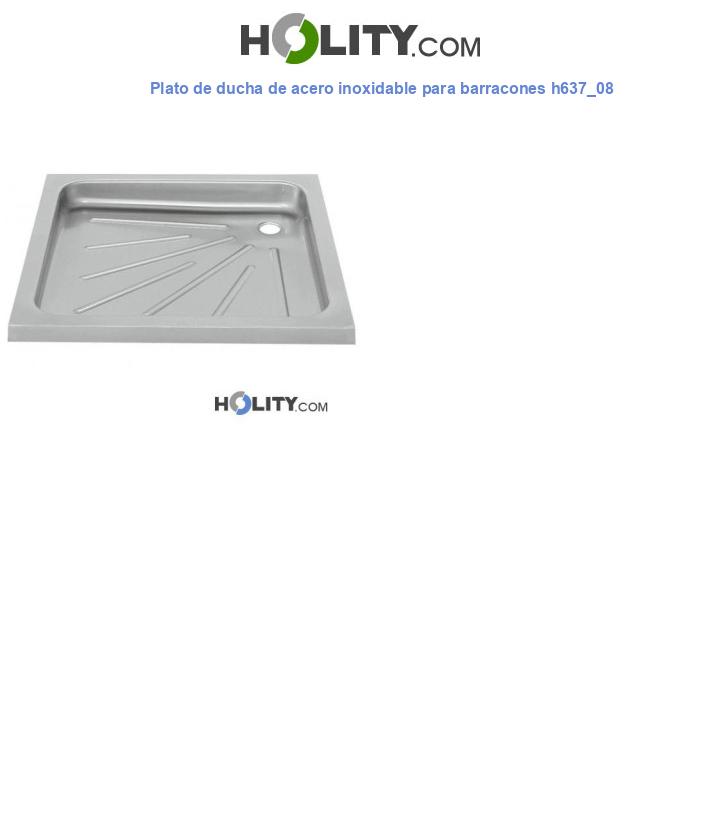 Plato de ducha de acero inoxidable para barracones h637_08