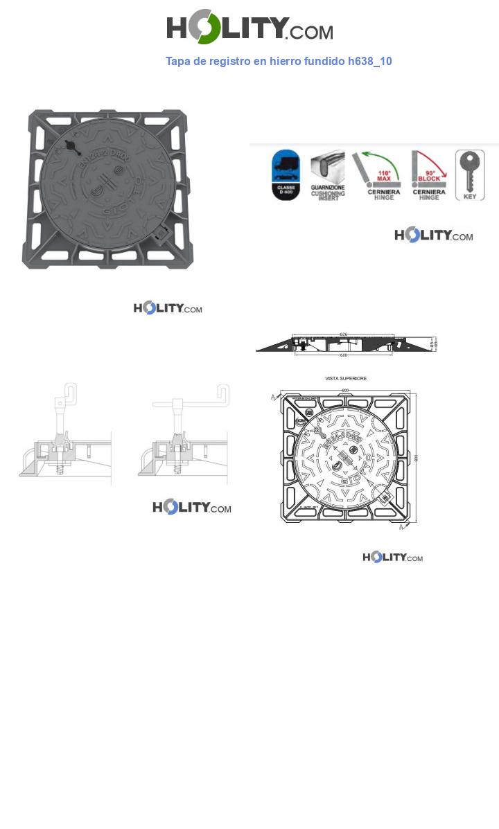 Tapa de registro en hierro fundido h638_10
