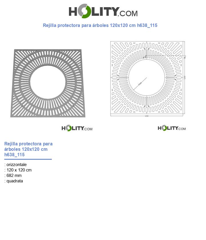 Rejilla protectora para árboles 120x120 cm h638_115
