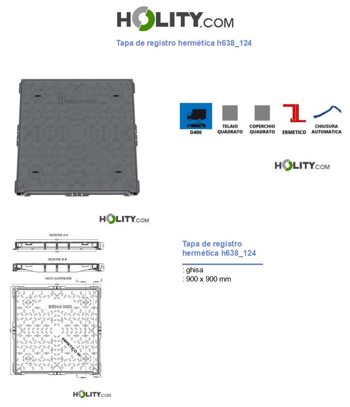 Tapa de registro hermética h638_124