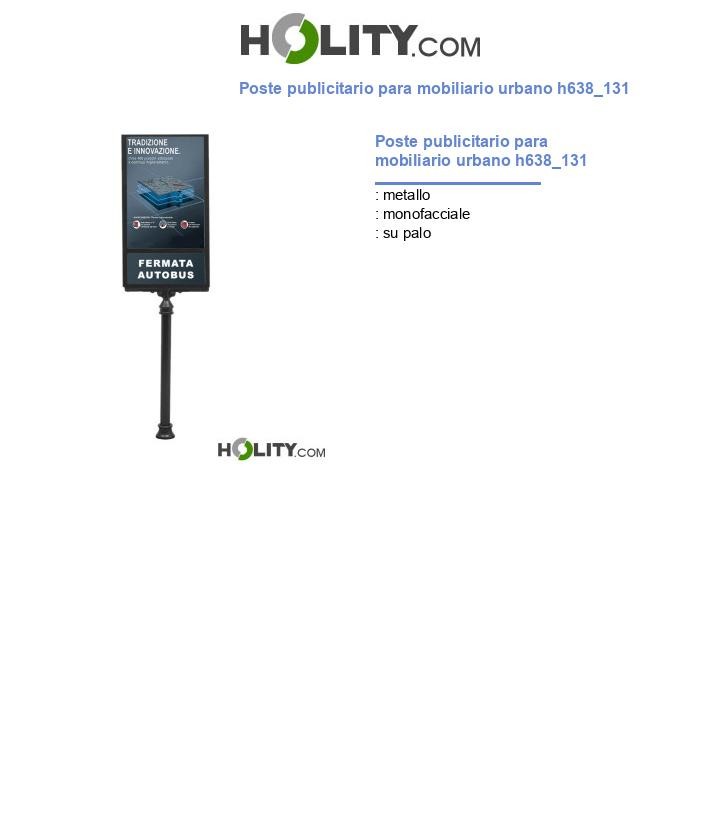 Poste publicitario para mobiliario urbano h638_131