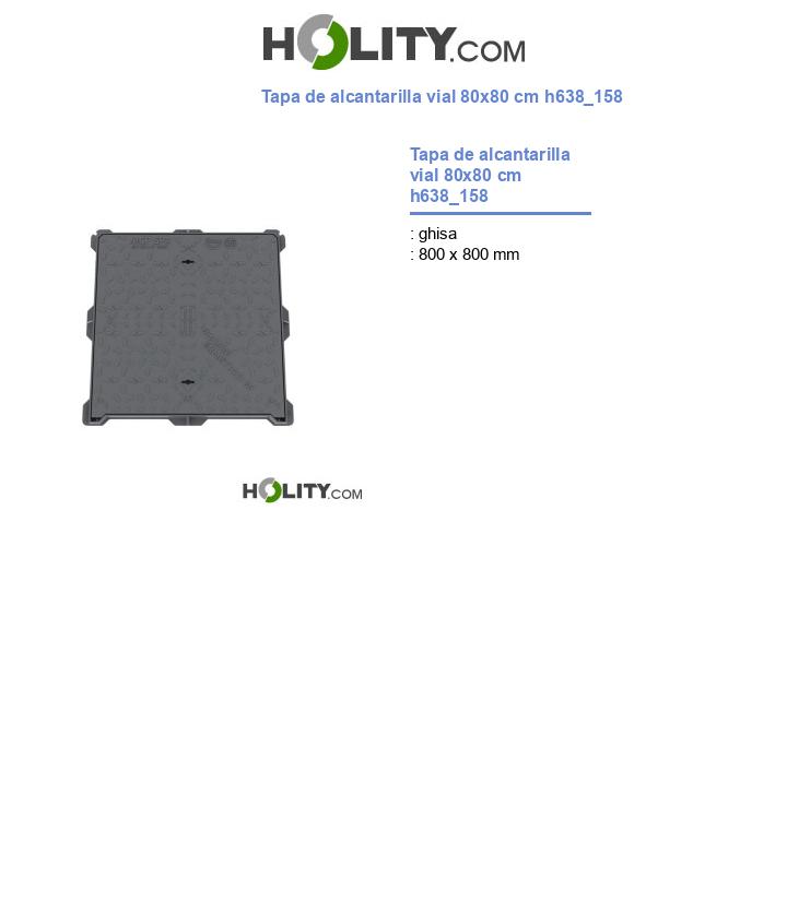 Tapa de alcantarilla vial 80x80 cm h638_158