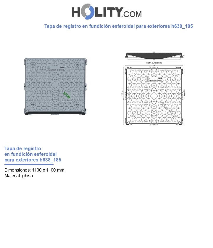 Tapa de registro en fundición esferoidal para exteriores h638_185
