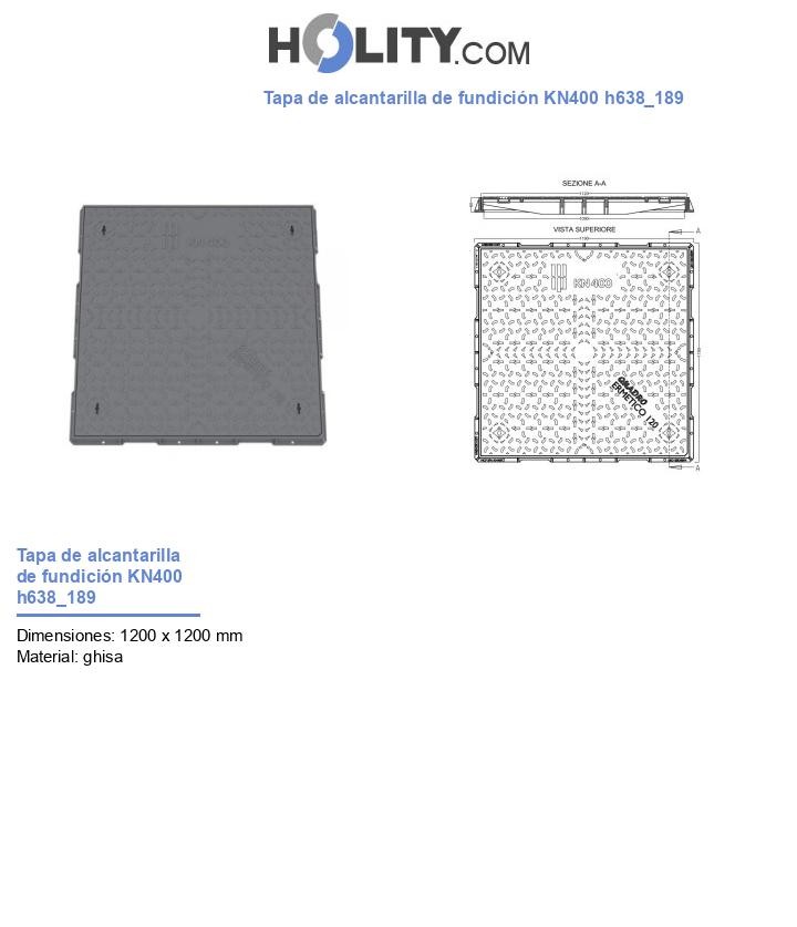Tapa de alcantarilla de fundición KN400 h638_189