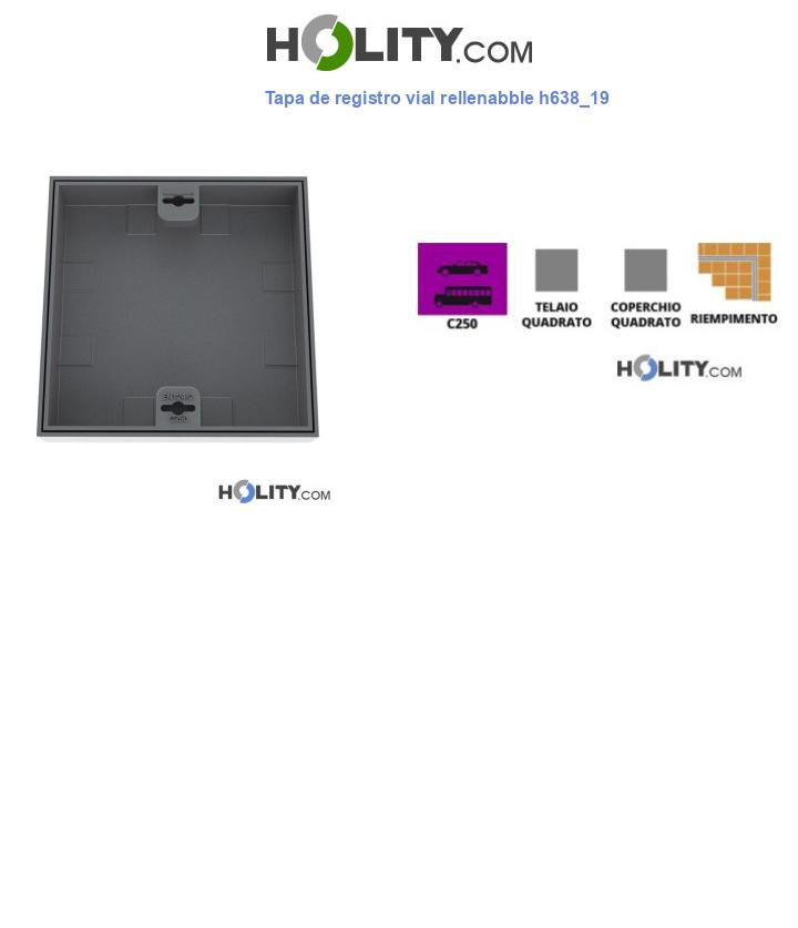 Tapa de registro vial rellenabble h638_19
