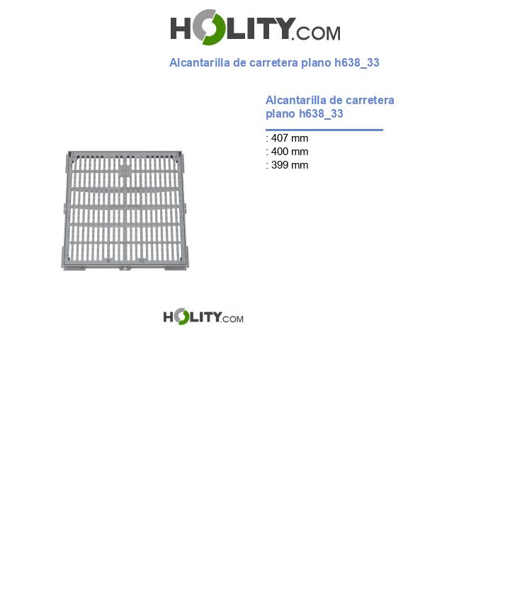 Alcantarilla de carretera plano h638_33
