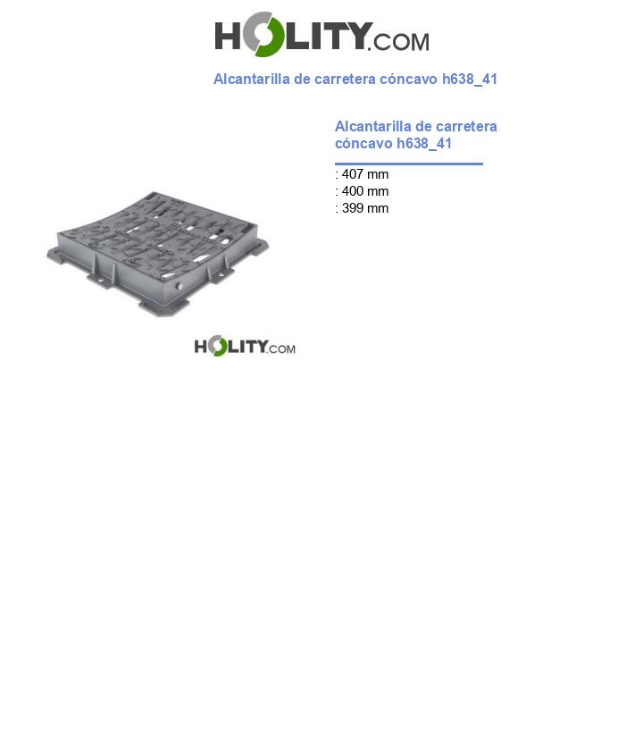 Alcantarilla de carretera cóncavo h638_41