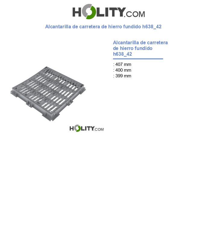 Alcantarilla de carretera de hierro fundido h638_42
