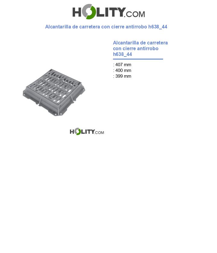 Alcantarilla de carretera con cierre antirrobo h638_44