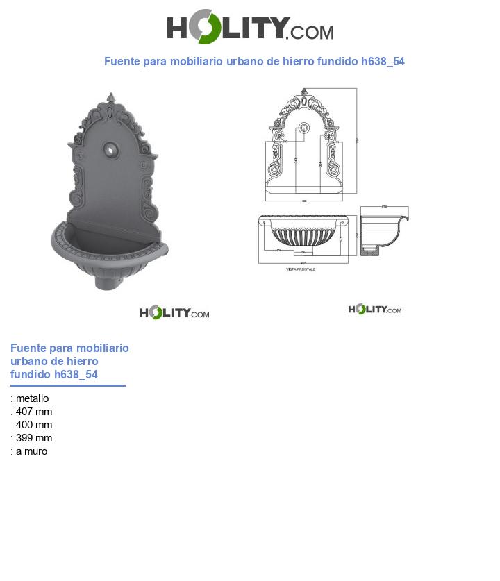 Fuente para mobiliario urbano de hierro fundido h638_54