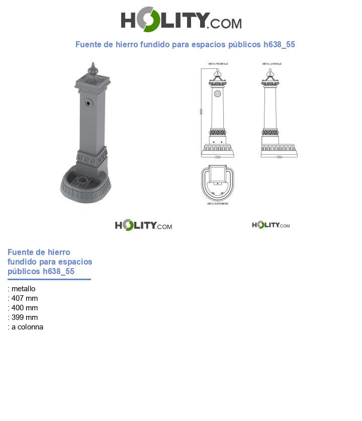 Fuente de hierro fundido para espacios públicos h638_55