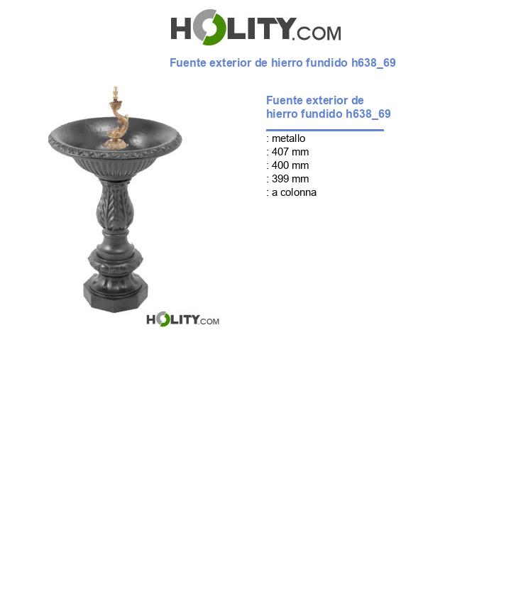 Fuente exterior de hierro fundido h638_69