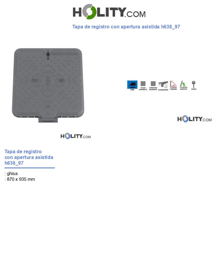 Tapa de registro con apertura asistida h638_97