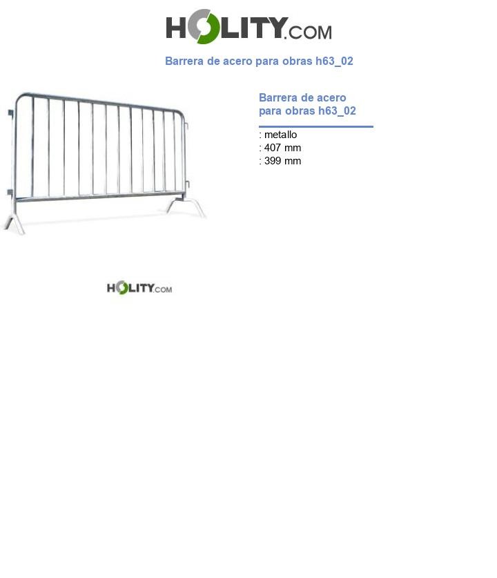 Barrera de acero para obras h63_02