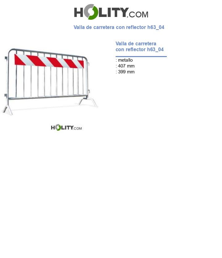 Valla de carretera con reflector h63_04
