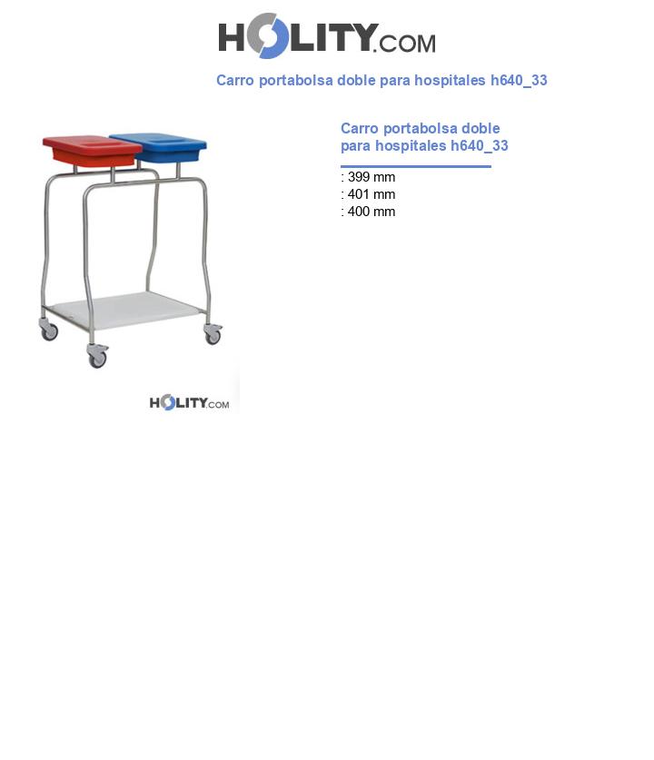Carro portabolsa doble para hospitales h640_33