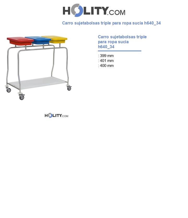 Carro sujetabolsas triple para ropa sucia h640_34