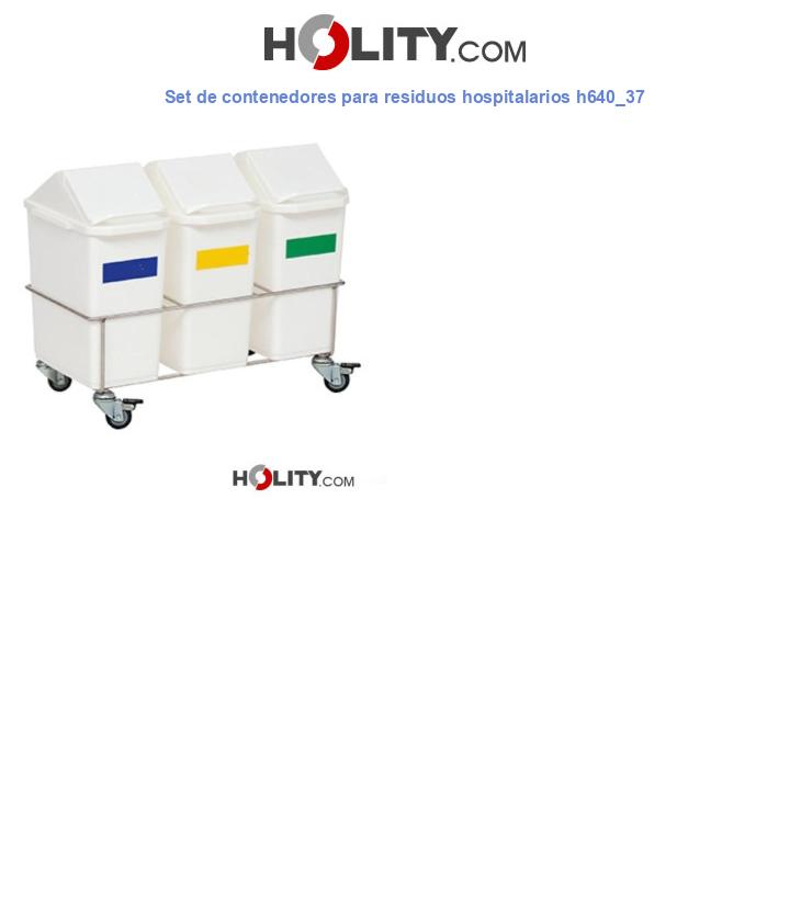 Set de contenedores para residuos hospitalarios h640_37