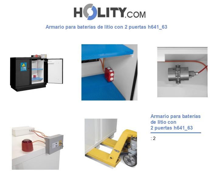Armario para baterías de litio con 2 puertas h641_63