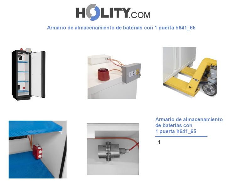 Armario de almacenamiento de baterías con 1 puerta h641_65