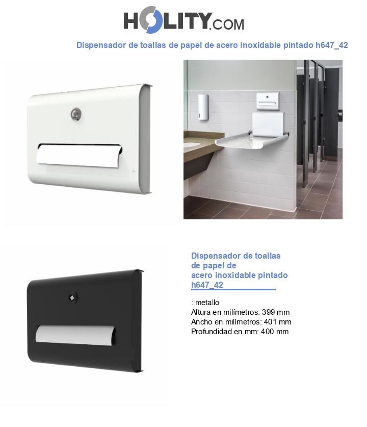 Dispensador de toallas de papel de acero inoxidable pintado h647_42