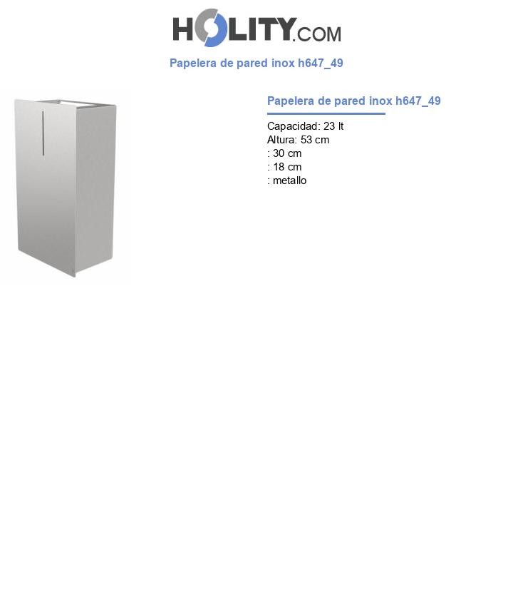 Papelera de pared inox h647_49