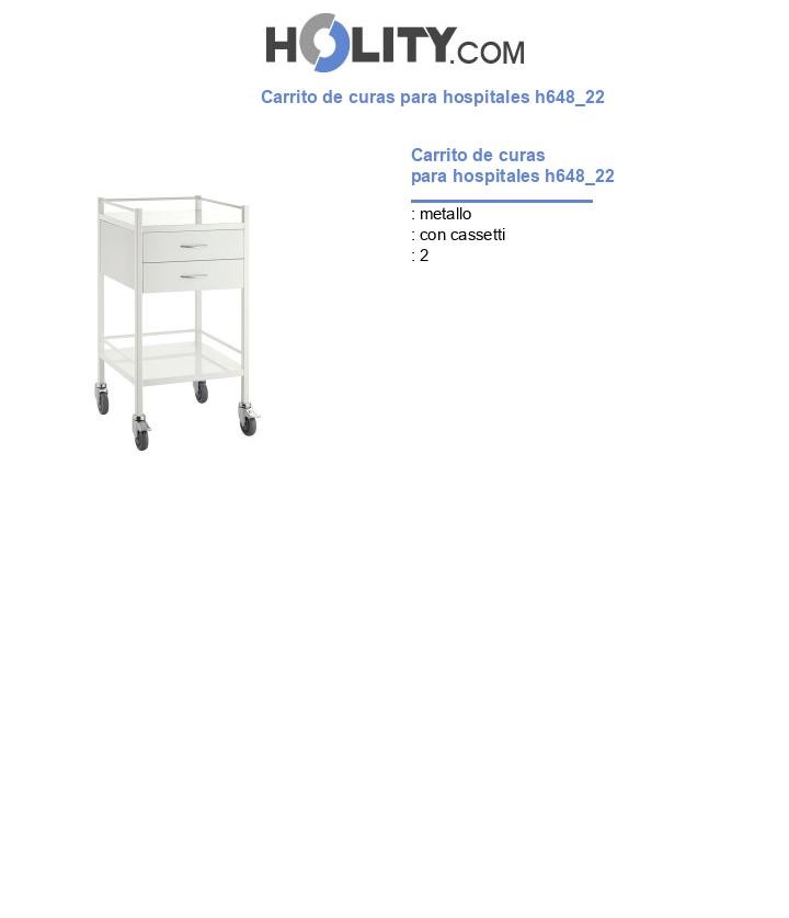 Carrito de curas para hospitales h648_22
