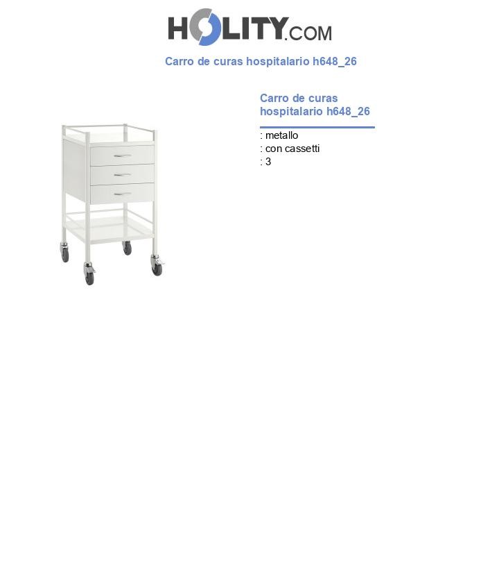 Carro de curas hospitalario h648_26