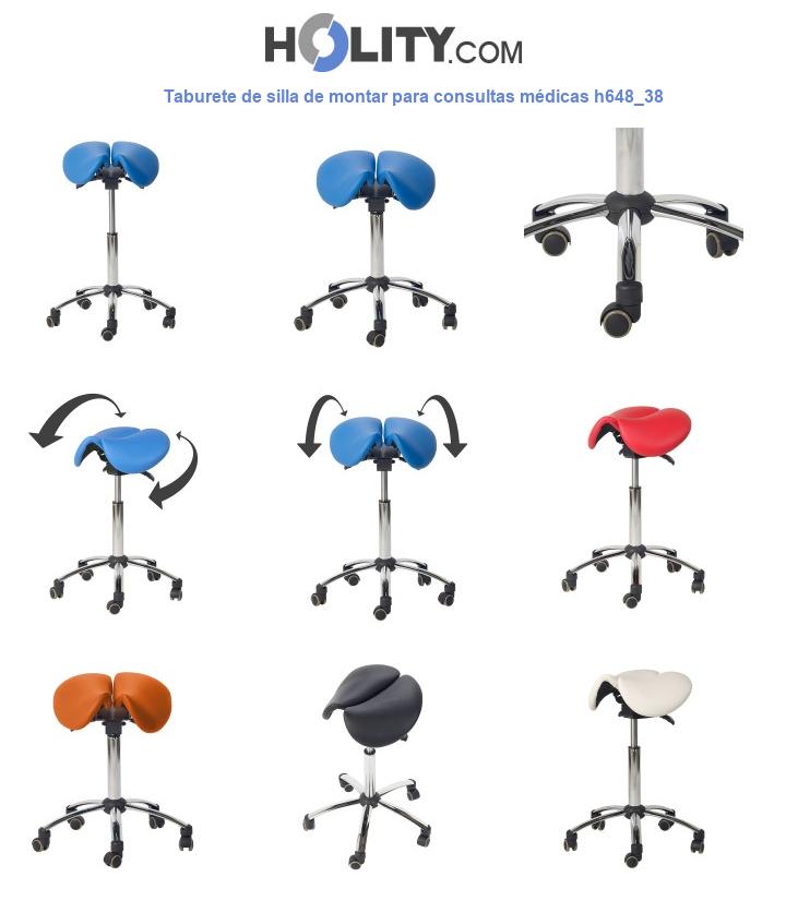Taburete de silla de montar para consultas médicas h648_38
