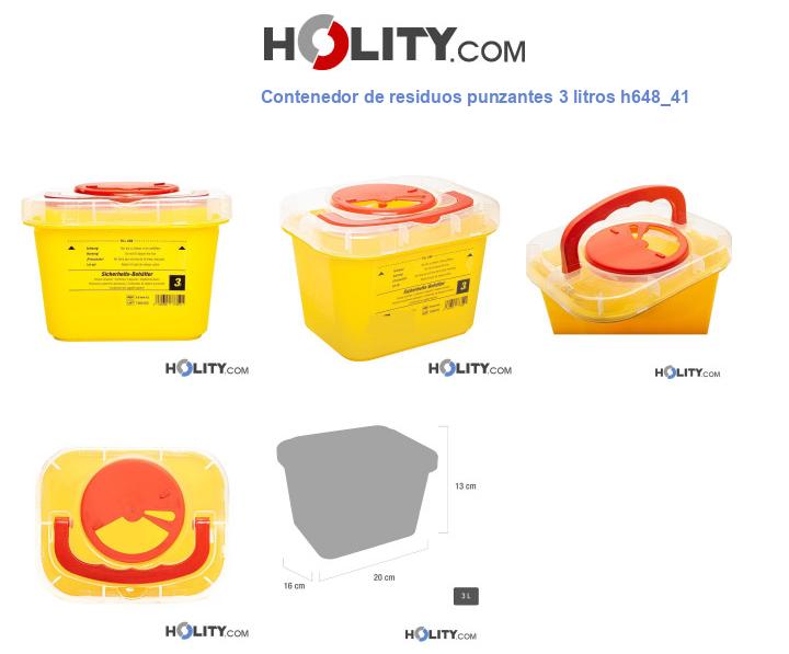 Contenedor de residuos punzantes 3 litros h648_41