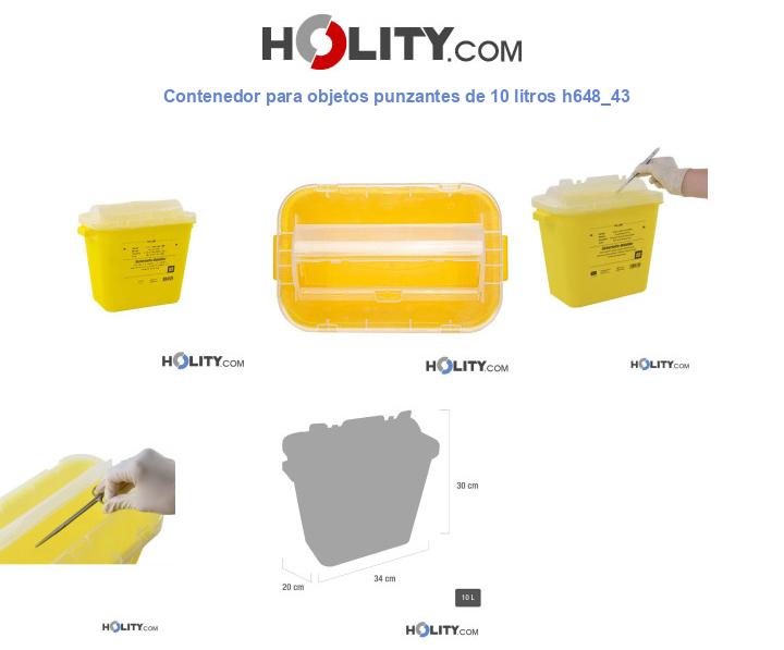 Contenedor para objetos punzantes de 10 litros h648_43