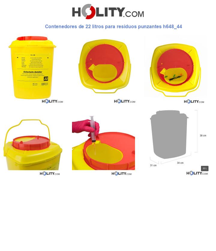 Contenedores de 22 litros para residuos punzantes h648_44
