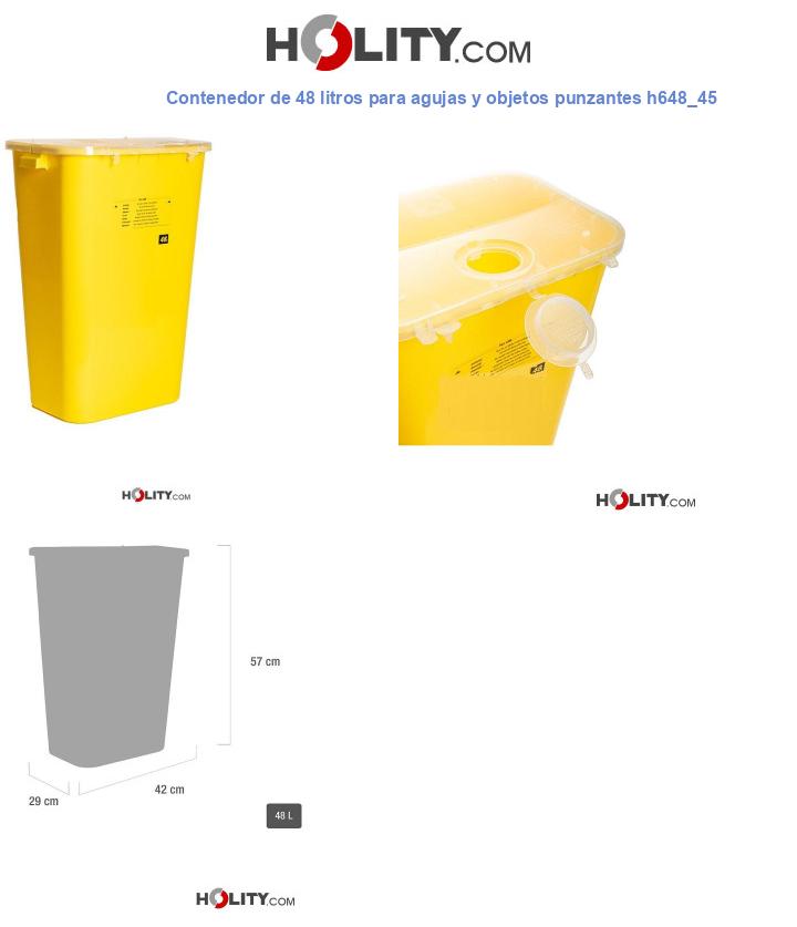 Contenedor de 48 litros para agujas y objetos punzantes h648_45