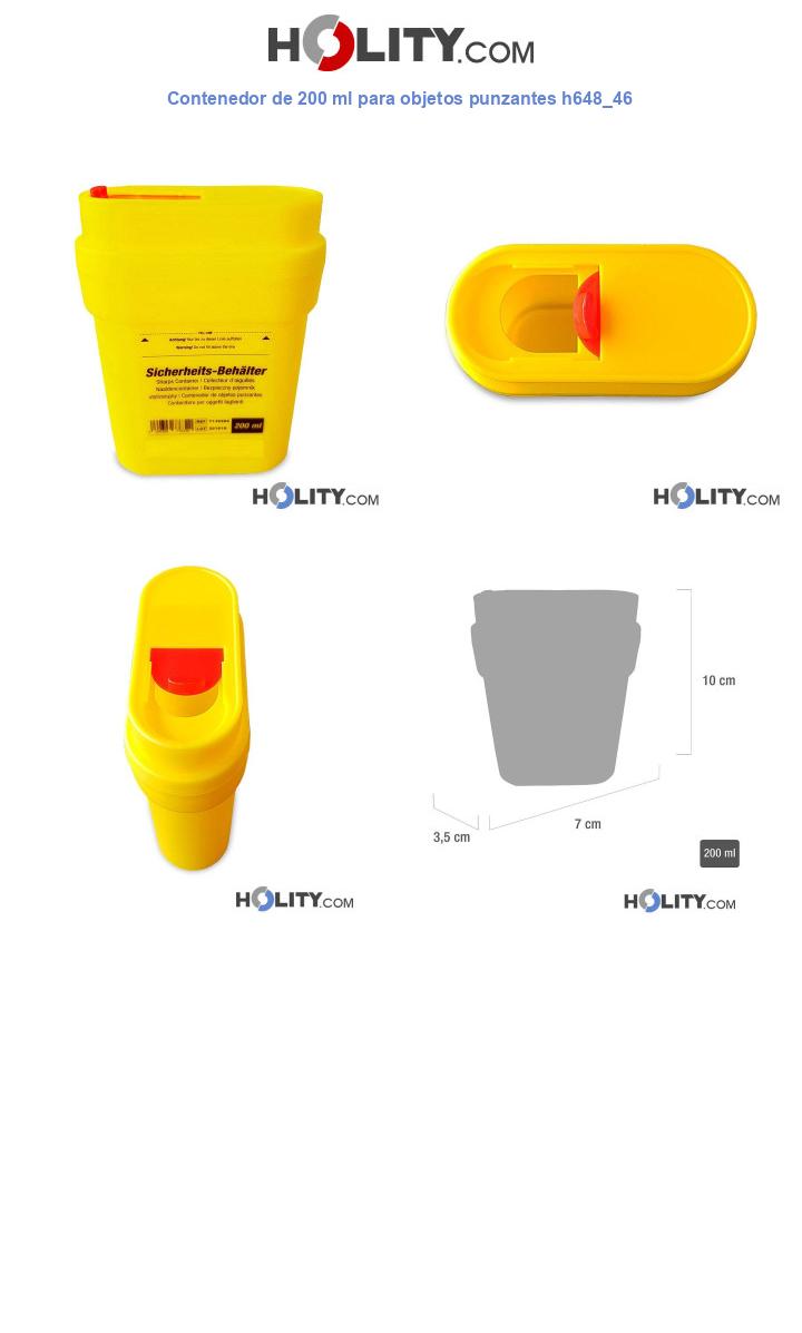 Contenedor de 200 ml para objetos punzantes h648_46