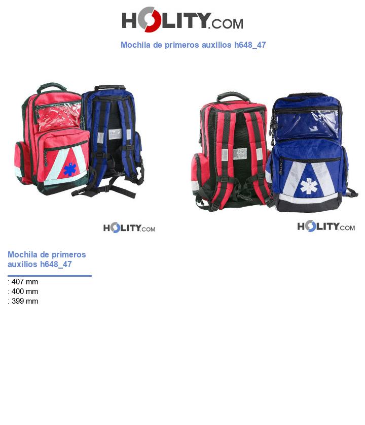 Mochila de primeros auxilios h648_47