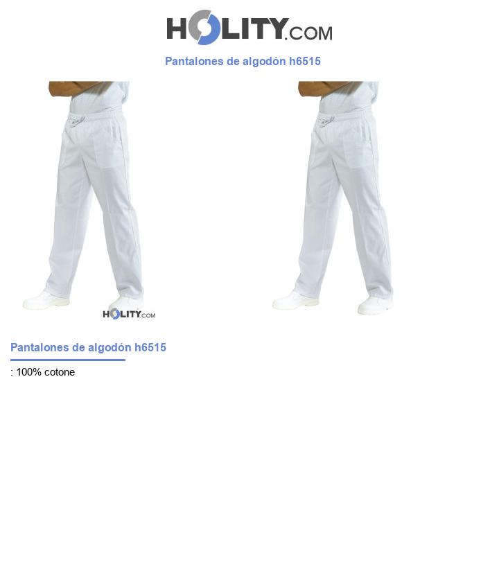 Pantalones de algodón h6515