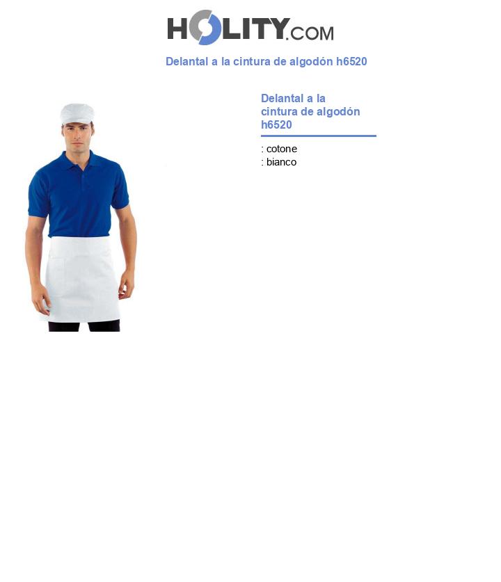 Delantal a la cintura de algodón h6520