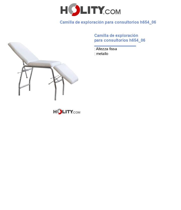 Camilla de exploración para consultorios h654_06