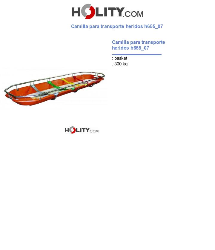 Camilla para transporte heridos h655_07