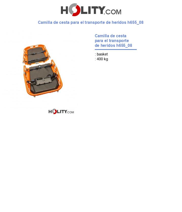 Camilla de cesta para el transporte de heridos h655_08