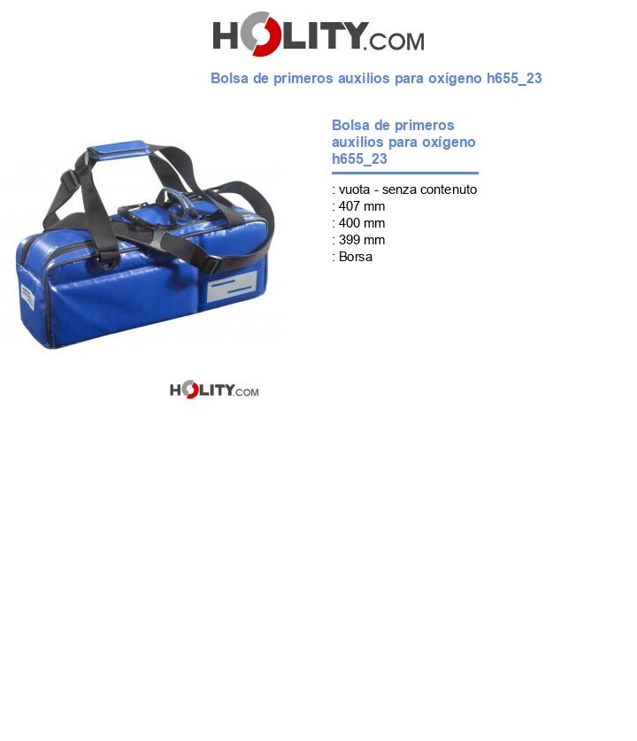 Bolsa de primeros auxilios para oxígeno h655_23