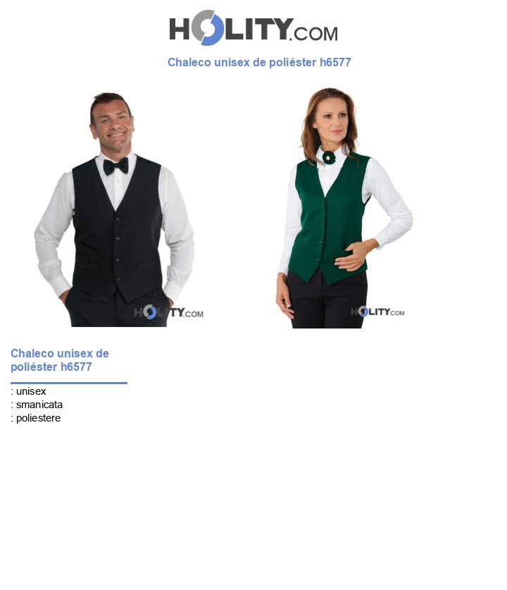 Chaleco unisex de poliéster h6577