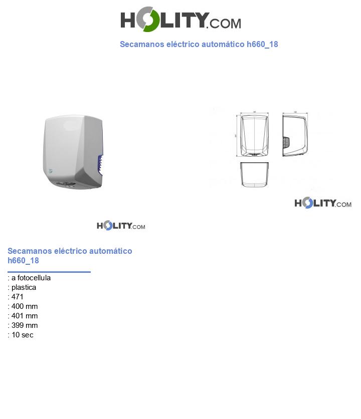 Secamanos eléctrico automático h660_18