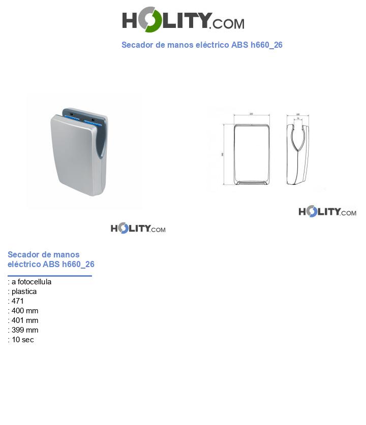 Secador de manos eléctrico ABS h660_26