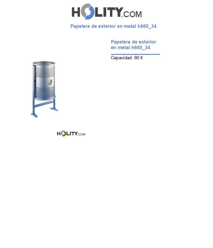 Papelera de exterior en metal h660_34