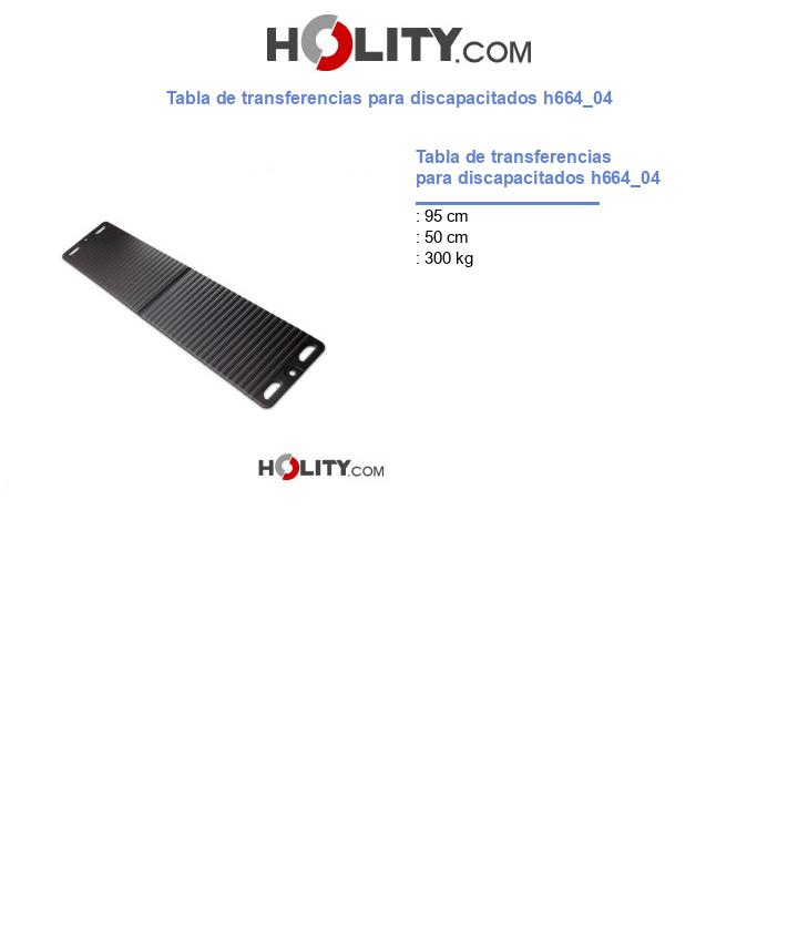 Tabla de transferencias para discapacitados h664_04