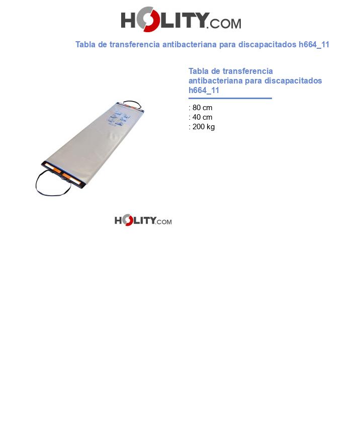 Tabla de transferencia antibacteriana para discapacitados h664_11