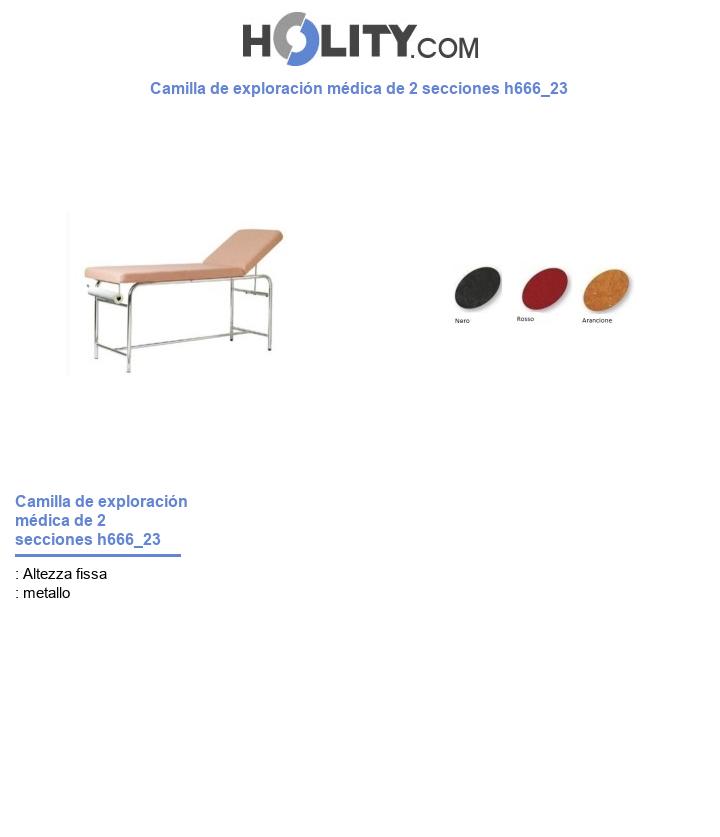 Camilla de exploración médica de 2 secciones h666_23